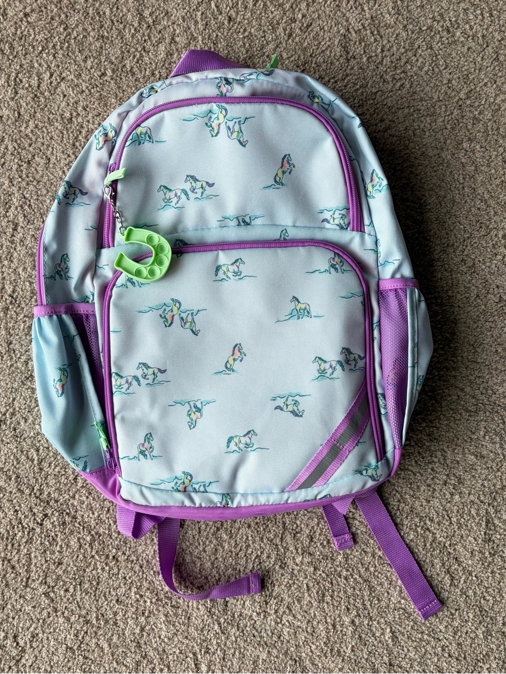 Purple & Blue Horses Design Backpack | Brand New | Cat & Jack